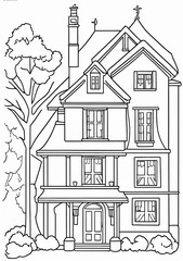 sketch of house