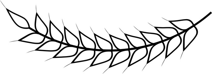 Wheat Icon for Beer Fest Branding and Organic Farm Promotions. Golden wheat symbol ideal for Oktoberfest beer ads, organic farming logos, harvest events, and food product packaging.