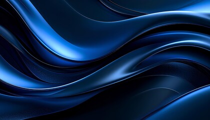 Obraz premium abstract liquid deep blue navy texture background with waves 