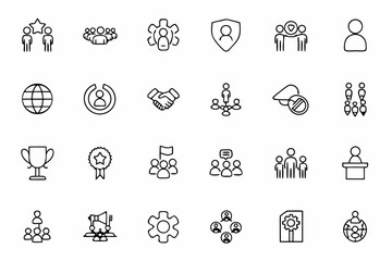 A thoughtful set depicting employee participation, ownership culture, and collaborative success. Ideal for company culture presentations, HR campaigns, and employee engagement programs
