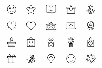 A warm and engaging bundle showcasing customer happiness, loyalty programs, and satisfaction metrics. Perfect for marketing materials, loyalty apps, and brand reputation management