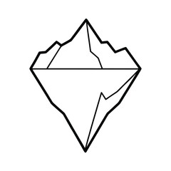 iceberg line art clipart