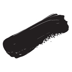 Abstract black paint stroke, perfect for design elements.