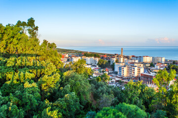 algeria, village, mediterranean sea, africa, north africa, algiers, aerial africa, algeria village,...