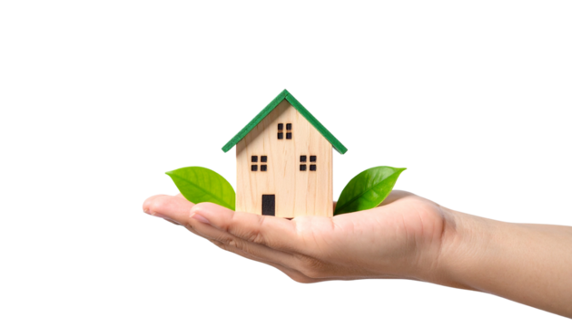 Eco-Friendly Home Upgrades and Energy Efficiency Rating System Concept on White
