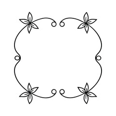 floral frame vector