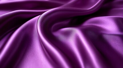 Obraz premium Close-up view of a luxurious purple silk fabric.