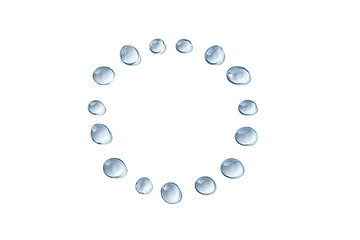 Circular frame of translucent, rounded shapes