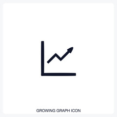 Growing Graph Icon
