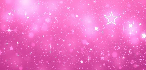 Obraz premium Dreamy pink starfield with glittering sparkles, perfect for backgrounds, art, illustration