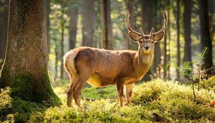 Fototapeta premium deer in the woods generated ai