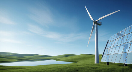 Fototapeta premium Future Harmony: Sustainable Design and Nature