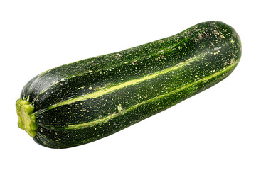 Fresh green zucchini isolated on black background