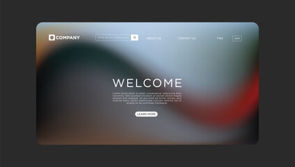 Professional welcome landing page design with soft gradient background for your business website today