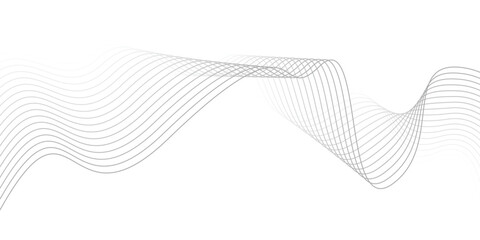 Abstract Wave Line Art on White Background Elegant Flowing Curves and Soft Gradients for Minimalist Digital Design