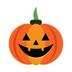 Happy halloween jack o lantern isolated on white background