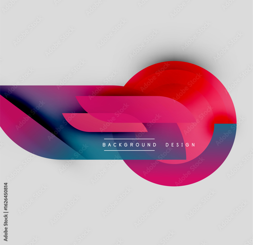 Poster abstract fluid shapes, vibrant colors blend. modern design elements create dynamic composition. grad
