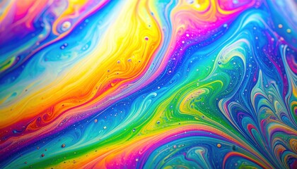Abstract Colorful Swirling Liquid Patterns