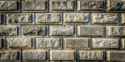 A textured wall of rectangular stone blocks, exhibiting a rustic and robust aesthetic