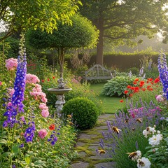 garden with flowers