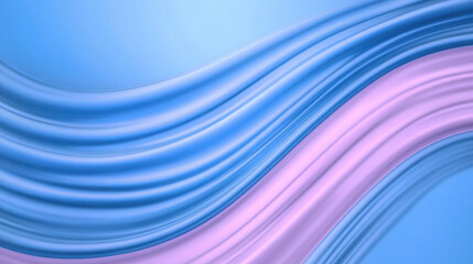 Fototapeta premium Abstract background with flowing waves of blue and pink color. Smooth gradient forms a dynamic pattern with soft movement.