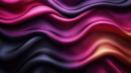 Obraz premium Soft waves of rich silk undulate with vibrant hues blending beautifully together