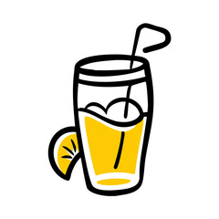 Fruit Juice hand drawing icon for web and graphic design