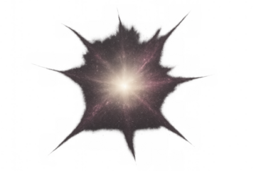 Exploding star creating a new galaxy with transparent background, perfect for space-themed projects