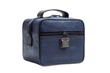 Square, navy blue, travel cosmetic case