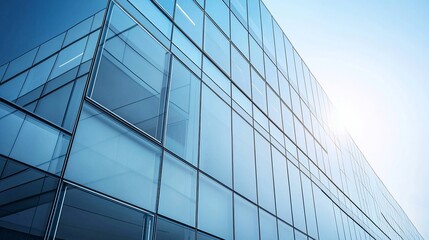 Obraz premium Modern glass office building facade