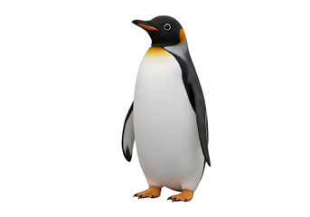 Detailed side view of a penguin.