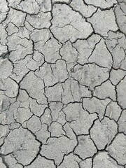 Dry cracked earth texture. Drought. Soil erosion. Abstract background. Global warming. Climate change. Drought concept