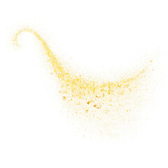 Gold glitter line splashing