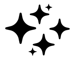 Shiny and Sparkling Stars Design in Elegant Minimalist Black and White Style