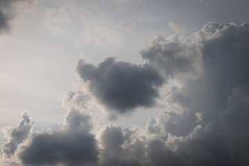 simple background, sky, clouds, sunset