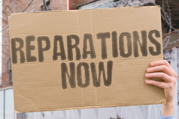“Reparations Now” with messages about social media’s role in amplifying justice movements....