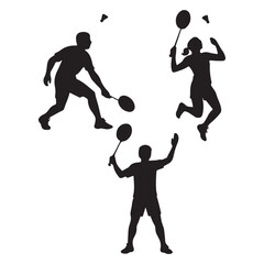 Vector sport illustration of an active basketball player silhouette in action with a ball