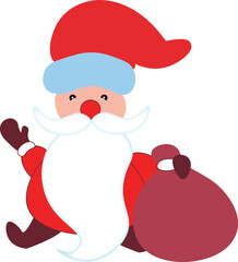 Jolly Cartoon Santa Claus 