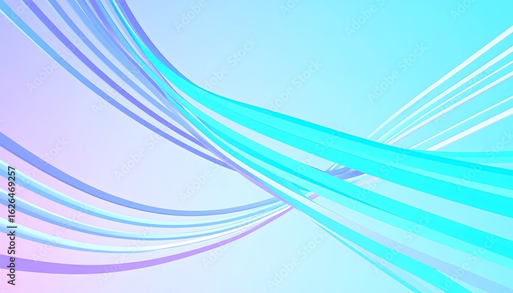 Poster abstract gradient background with smooth turquoise and purple flowing lines creating a modern and el