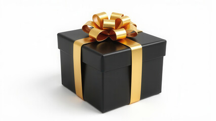 Obraz premium Black gift with copy space