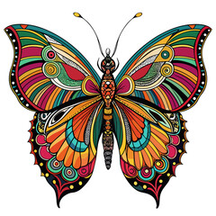 colorful detailed butterfly vector