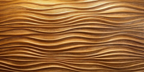 Abstract Wooden Wave Pattern Texture Background, Showing Undulating Lines and Natural Grain