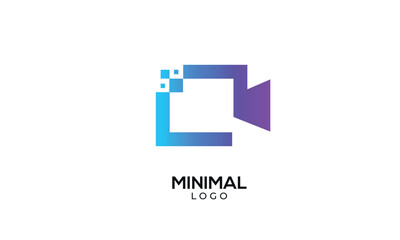 An abstract icon logo of a Film / movie / theatre / cinema