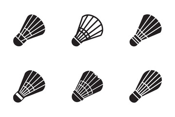 Badminton shuttlecock pattern vector graphic design for sport and game theme representing recreation and fitness with elegant simple style on white background