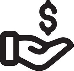Financial Support and Assistance Concept with Hand and Dollar Sign Symbolizing Donation, Funding, and Economic Help for Business or Personal Use