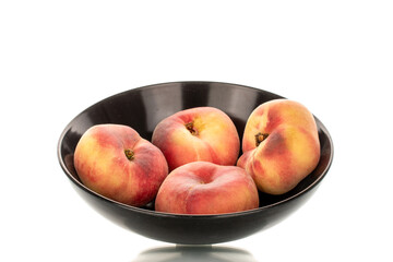 Fig sweet peaches isolated on white background, macro.