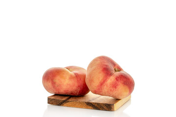 Fig sweet peaches isolated on white background, macro.