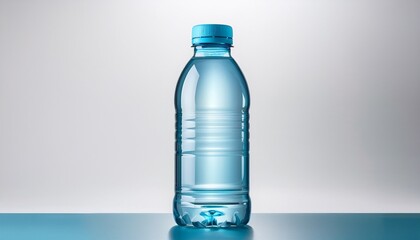 refreshing plastic water bottle on white background with minimalistic design ideal for advertising or branding concepts