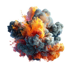 Vibrant explosion of colorful inks