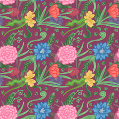 seamless old floral pattern